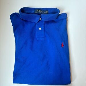 Ralph Lauren Men's Royal Blue Polo with Red Pony